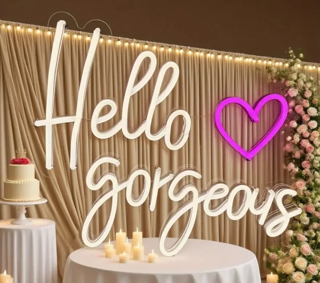 Hello Gorgeous Neon Sign beautiful decoration thumbnail