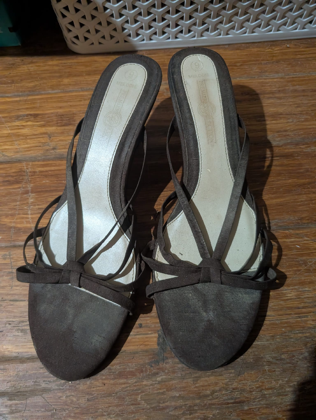 Premier Collection Melodie Brown Heels - Size 9