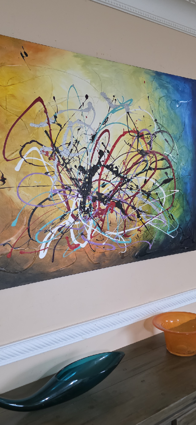 original hand painted painting by local artist Abstract - photo 2