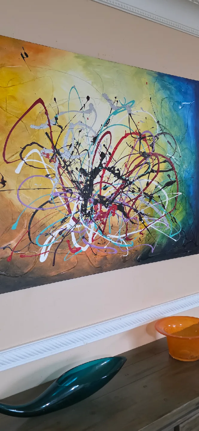 original hand painted painting by local artist Abstract image indicator(2)