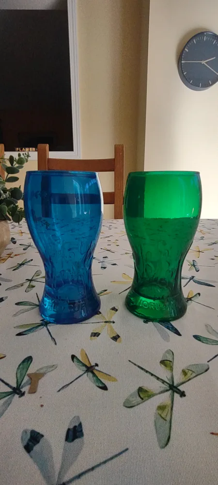 Coca-Cola 2018 Russia World Cup Glasses - Blue & Green
