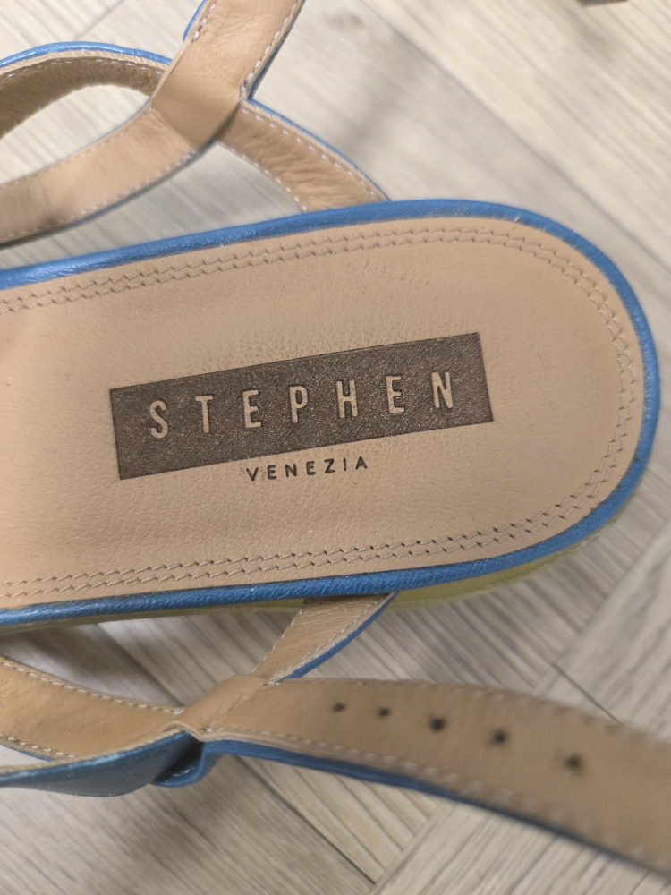 Stephen Venezia Blue Leather Sandals - photo 2