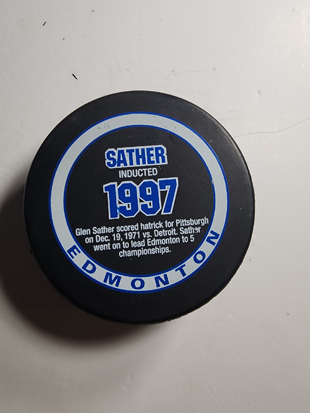 Hockey Hall of Fame & Edmonton Oilers Hockey Puck