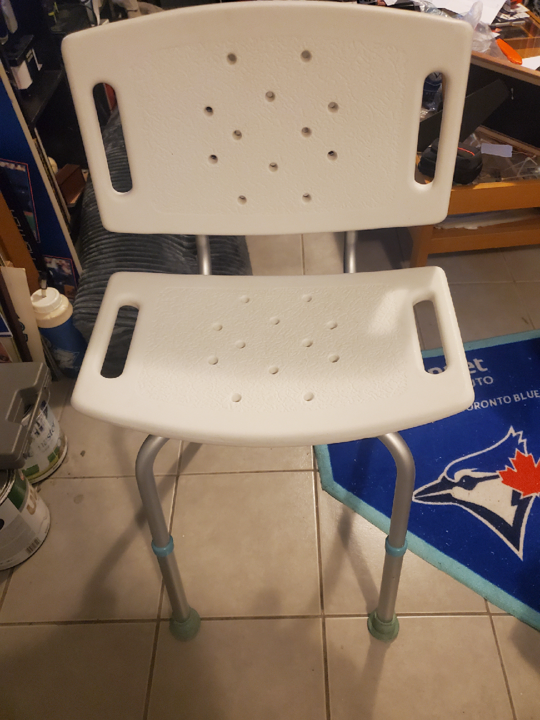Adjustable Height Bath/Shower Chair with Backrest - photo 3