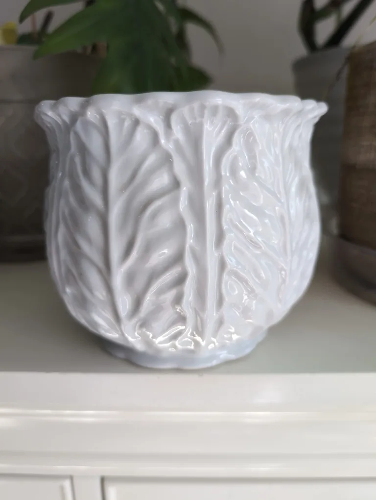 White Cabbage Ceramic Planter 🧡 thumbnail