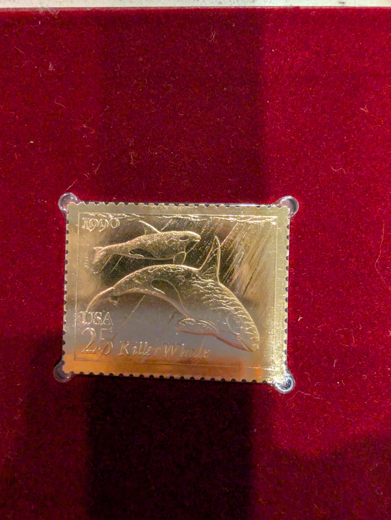 22 KT Gold 1990 USA  Gold Stamp Sets of four - photo 5