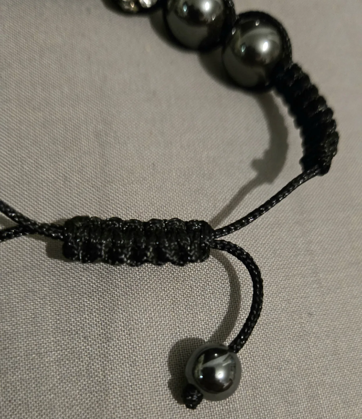 NEW Black and Silver Beaded Bracelet image indicator(3)