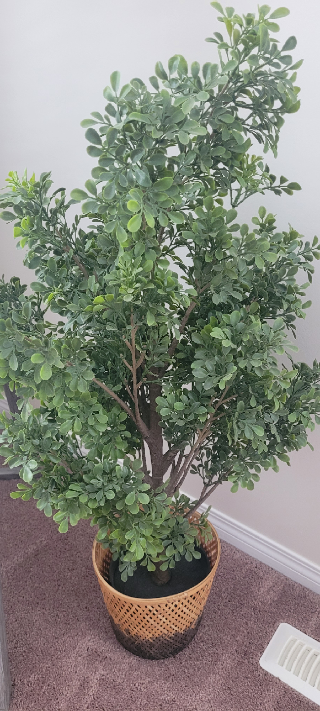 Artificial Tree in Woven Pot
