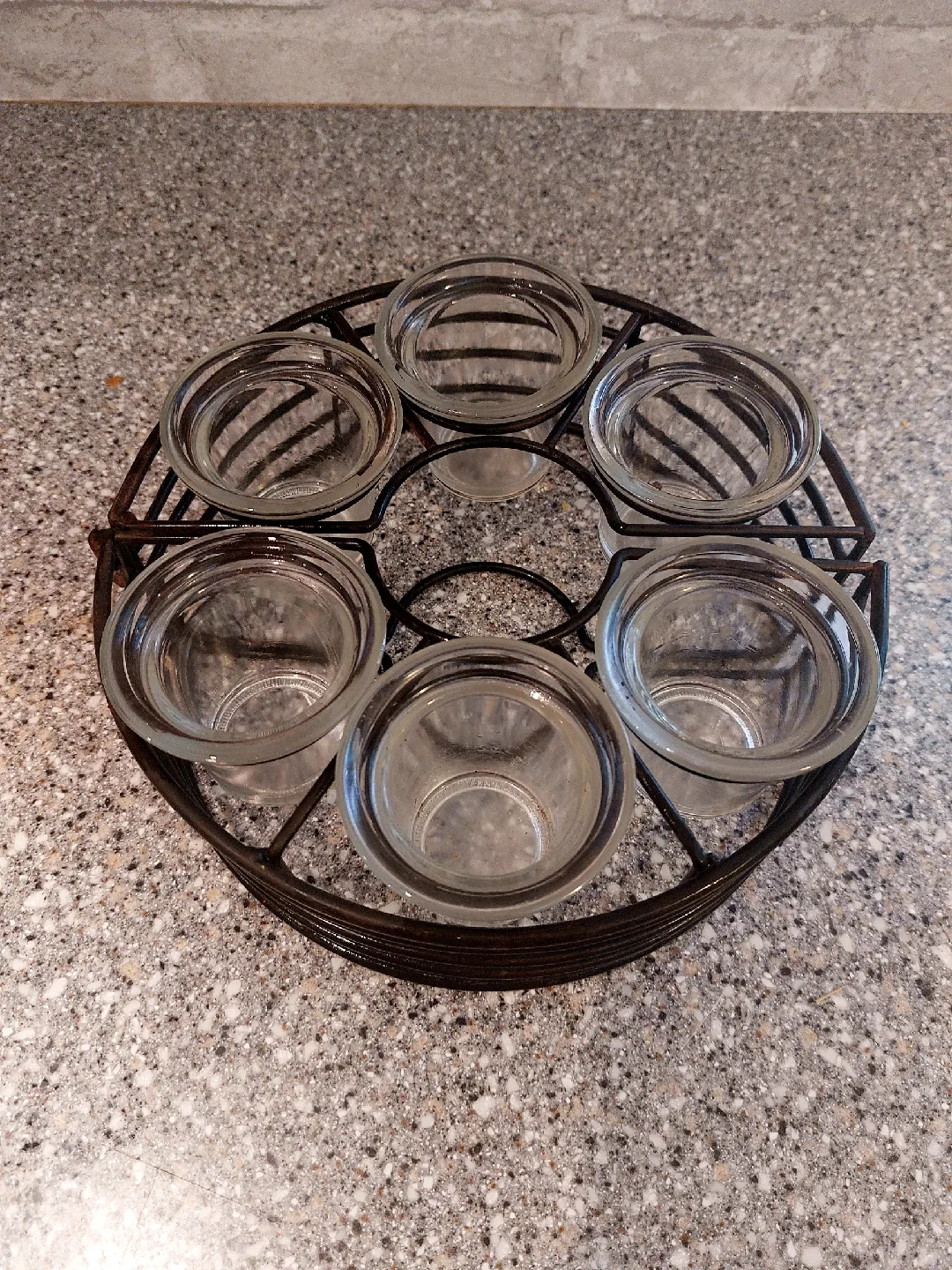 Stable Candle Holder with Six Glass Votive cups image indicator(3)