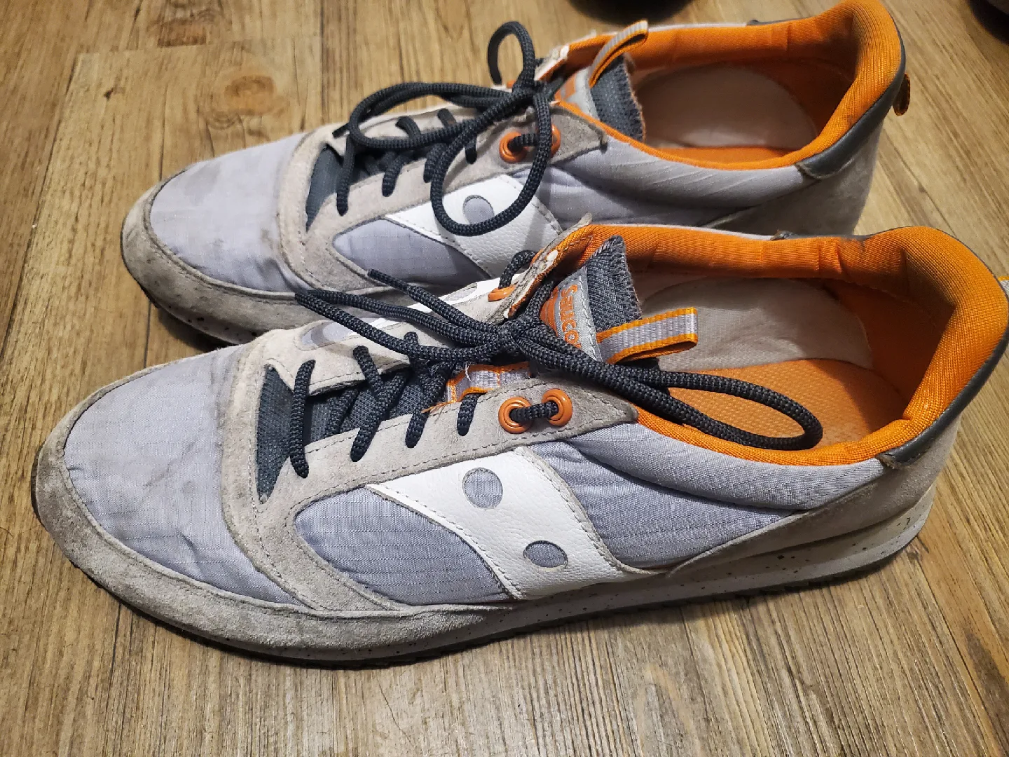 SIZE 14 - Saucony Grey/Orange (& White) Sneakers