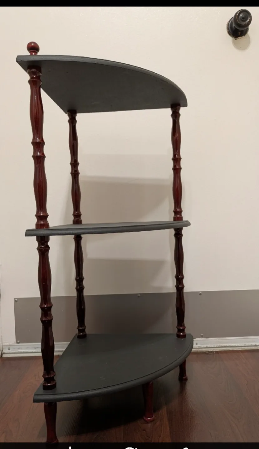 Corner Shelf - 3 Tier - Black & Burgundy image indicator(3)