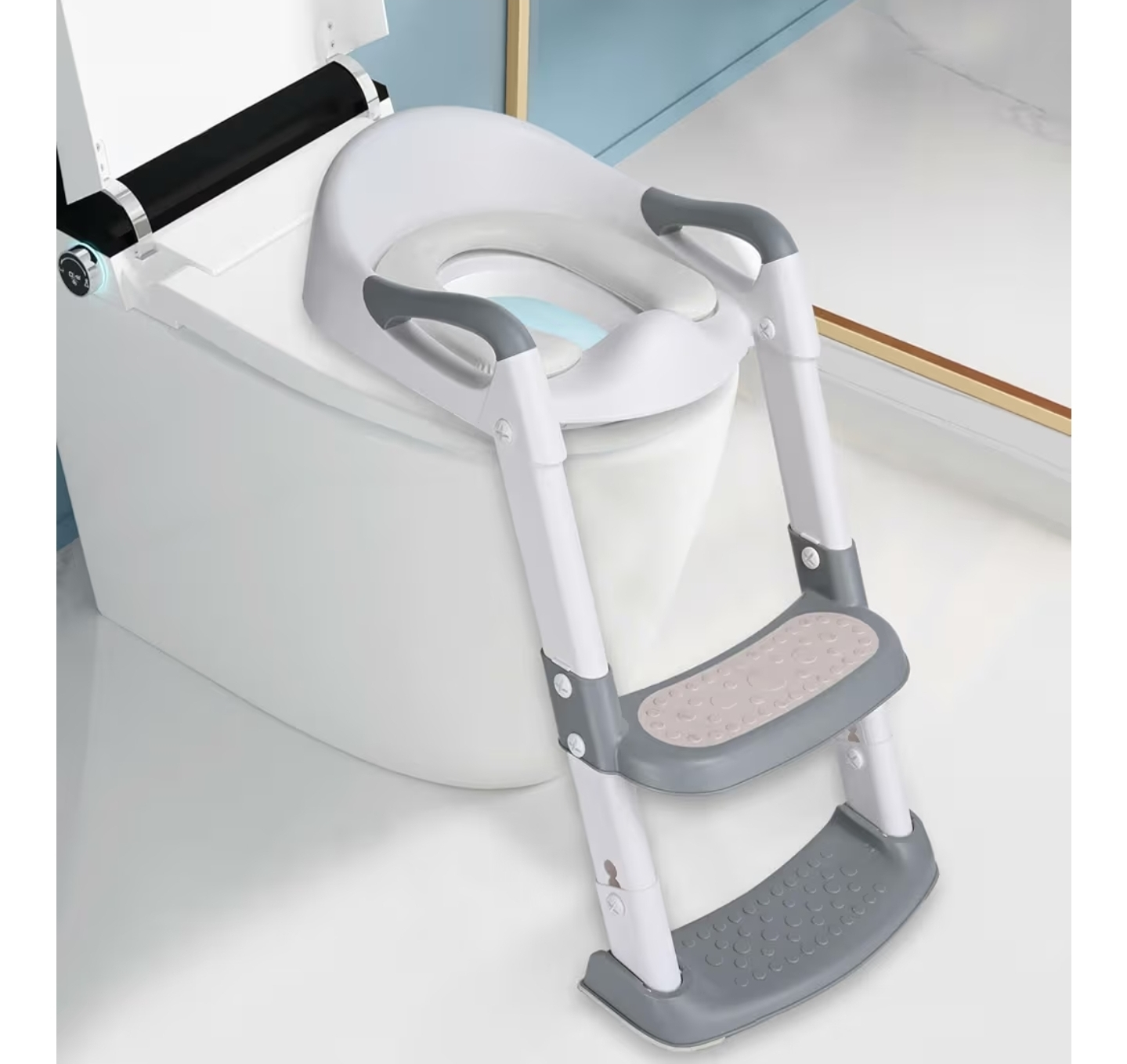 Toddler Toilet Ladder Seat - Adjustable Height
