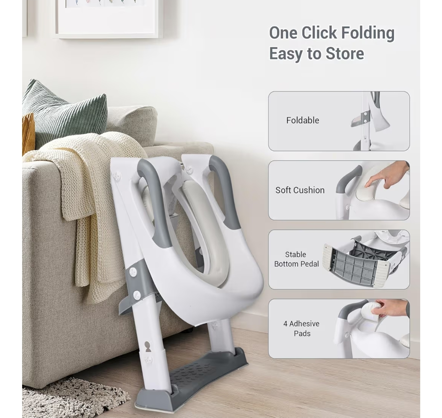 Toddler Toilet Ladder Seat - Adjustable Height - photo 3