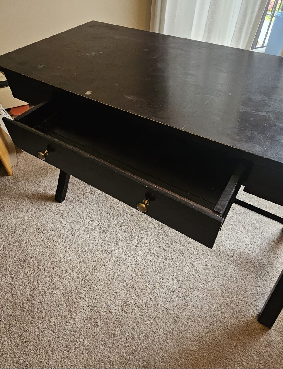 Dark Brown Wooden Desk - photo 3