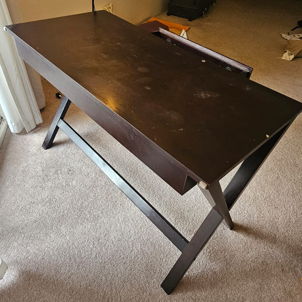 Dark Brown Wooden Desk - photo 4