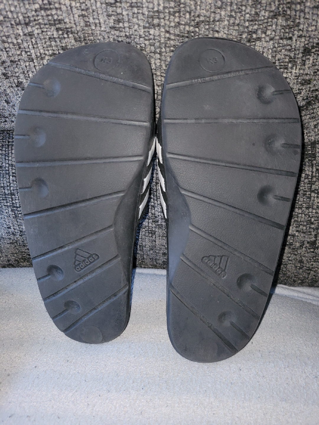 Adidas Kids Black & White Sandles/Flip Flops - photo 2