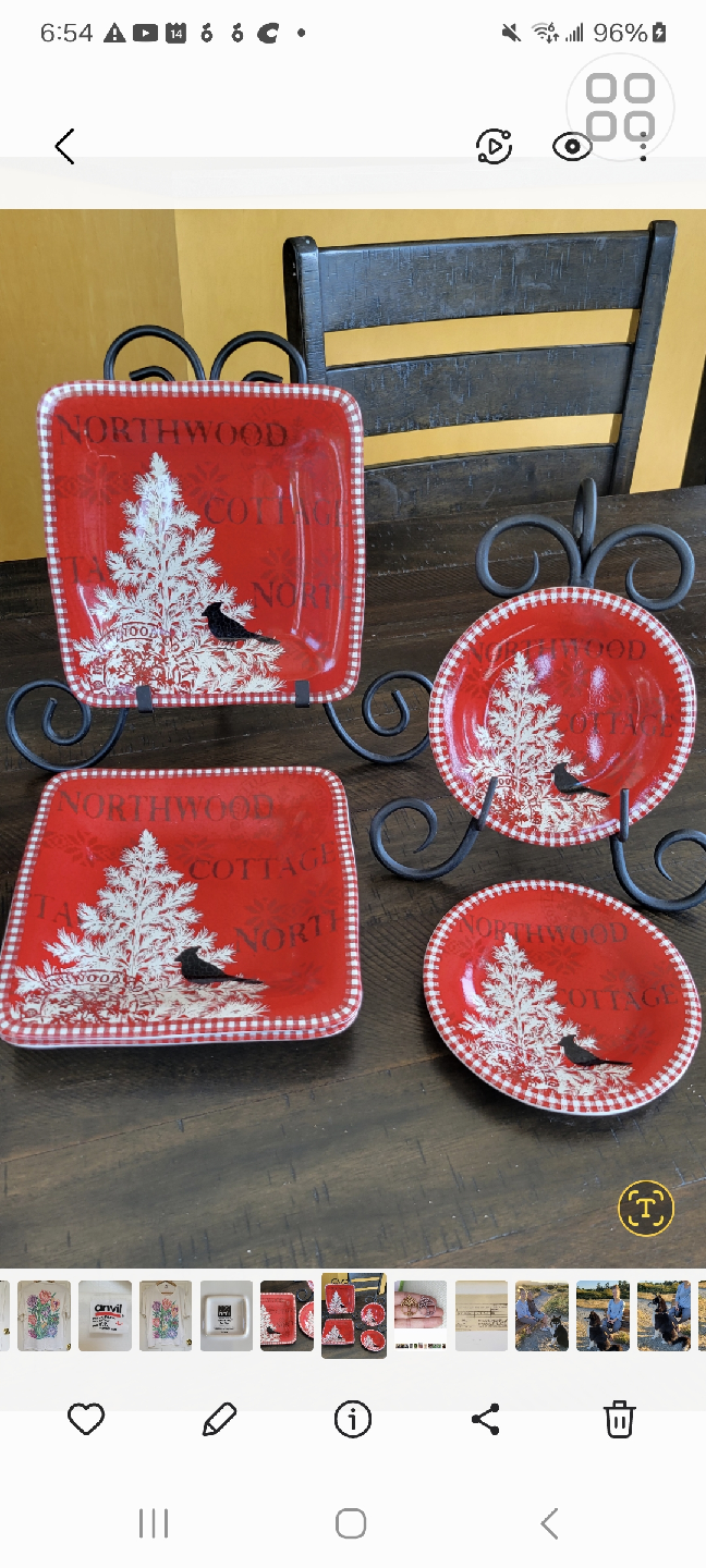 5 Fine China Plates Quality Brand 222 Fifth Northwood Cottage