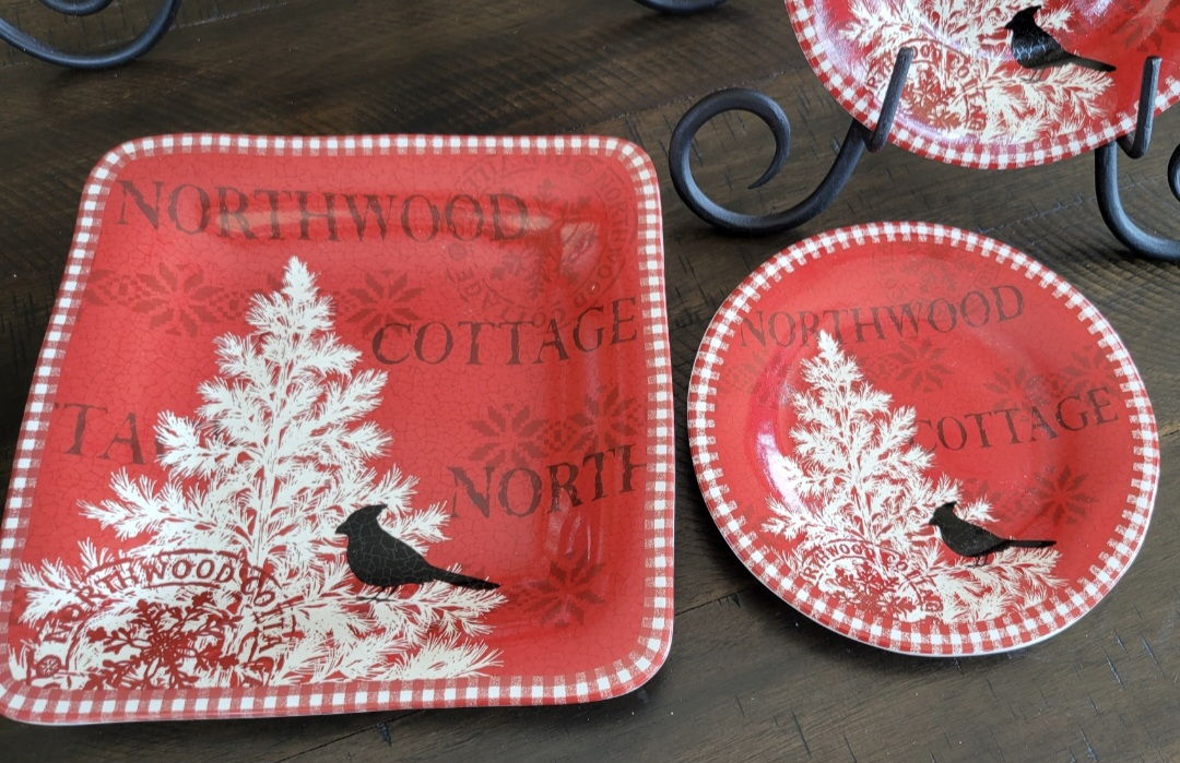 5 Fine China Plates Quality Brand 222 Fifth Northwood Cottage - photo 2
