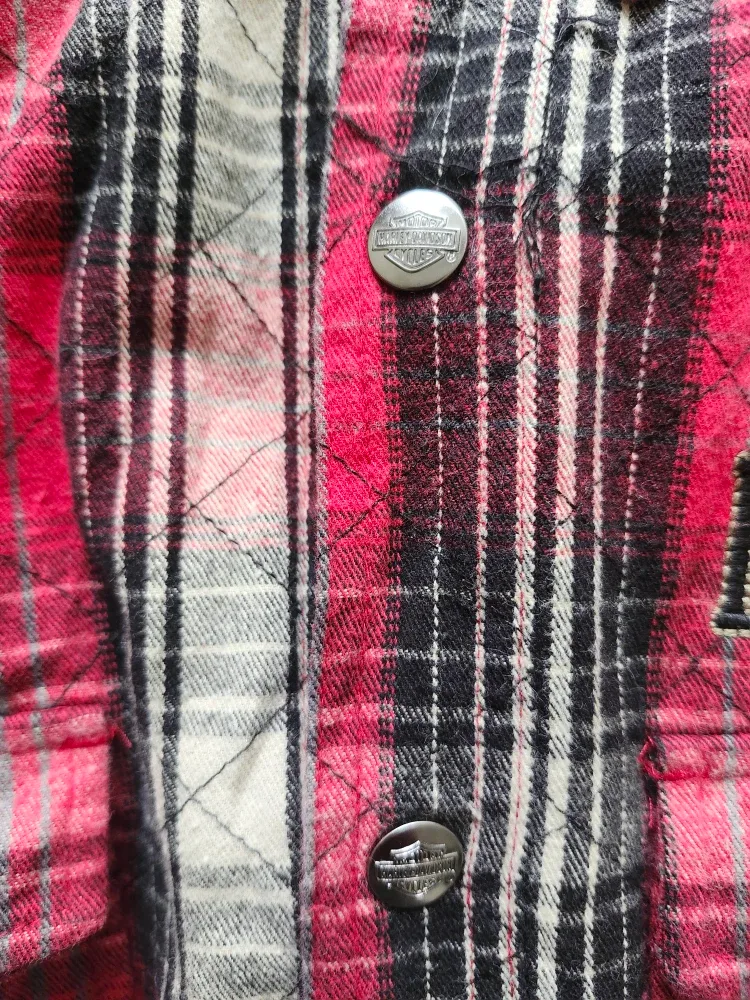 Harley-Davidson Plaid Quilted Shirt Jacket - Size L image indicator(5)