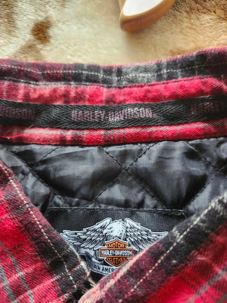 Harley-Davidson Plaid Quilted Shirt Jacket - Size L image indicator(6)