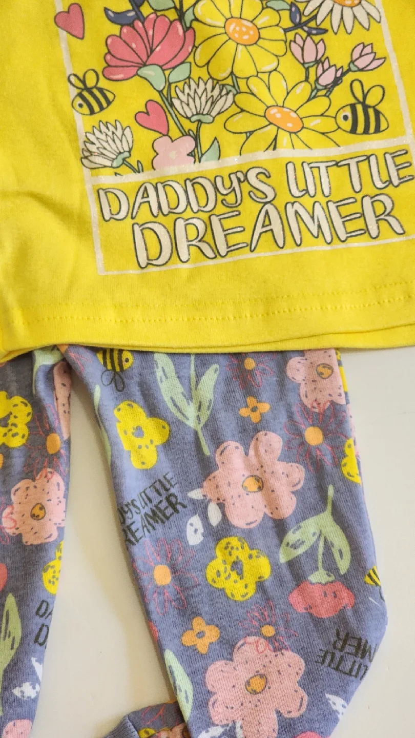Girls' Pajama Set - Daddy's Little Dreamer Size-3T image indicator(5)