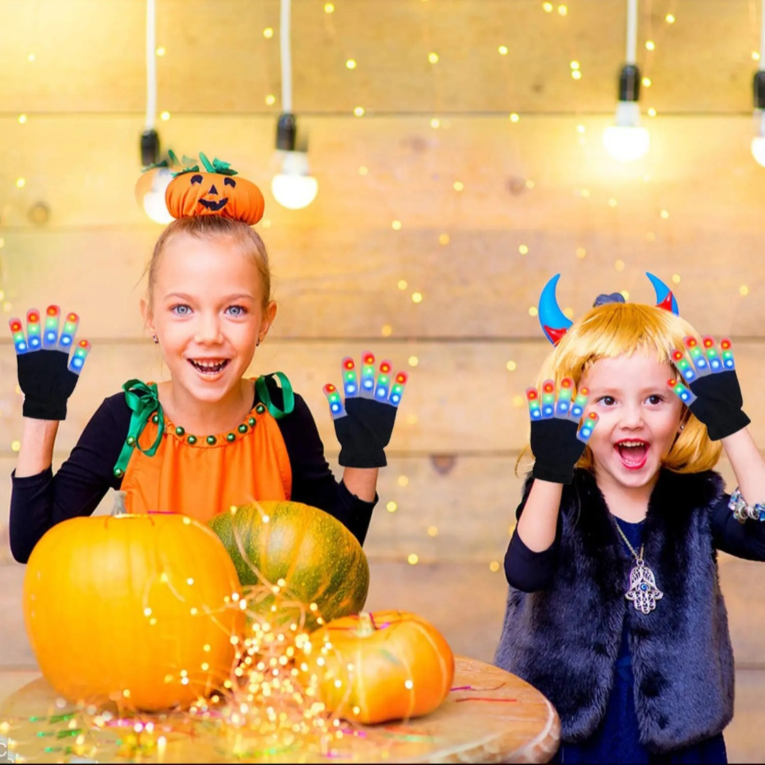 LED Finger Light Up Gloves - Fun Party Accessory! - photo 4