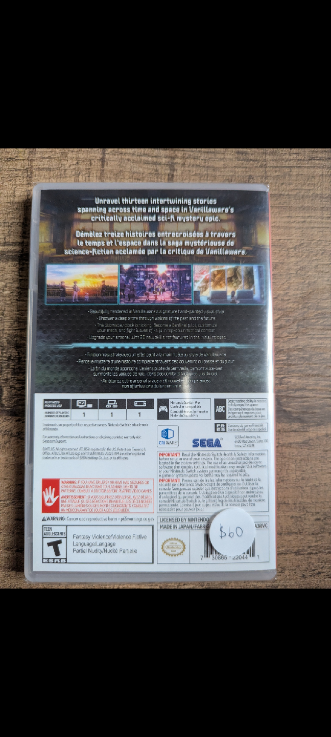 Nintendo Switch 13 Sentinels Aegis Rum game - photo 2
