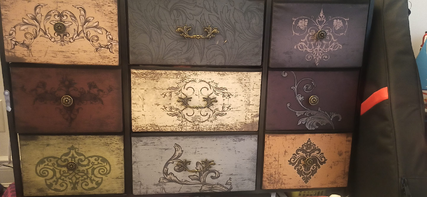 9 Drawer Fabric Dresser Storage Tower