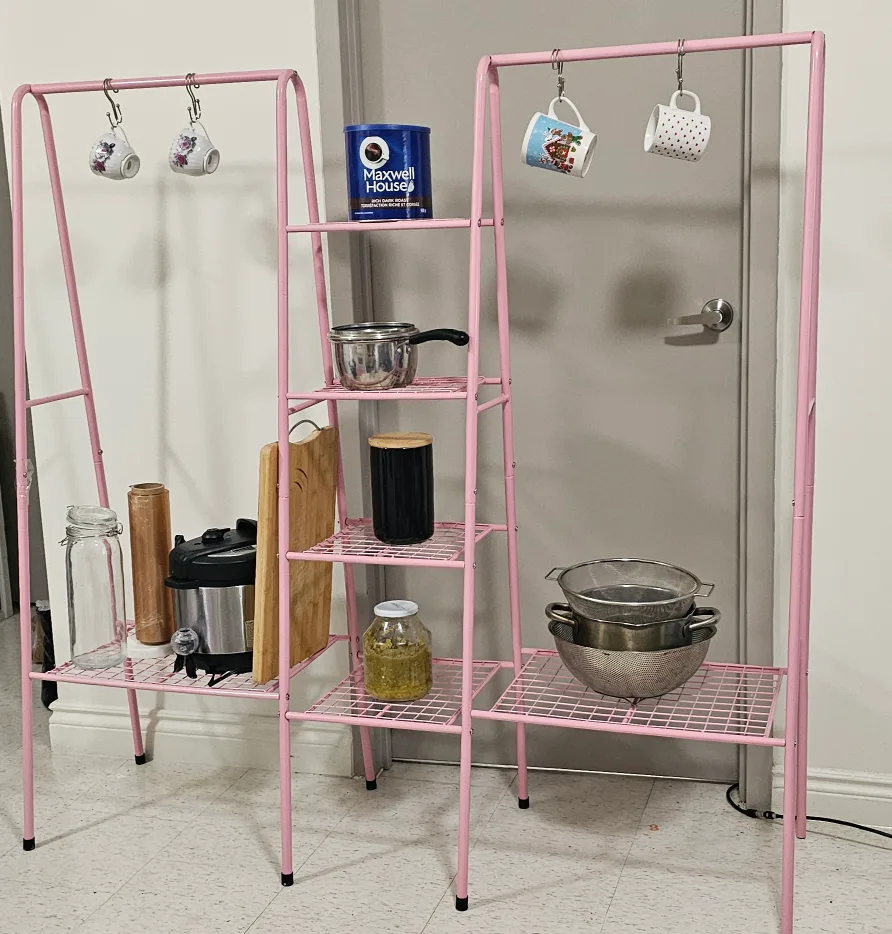 Pink Metal Clothing Rack image indicator(2)