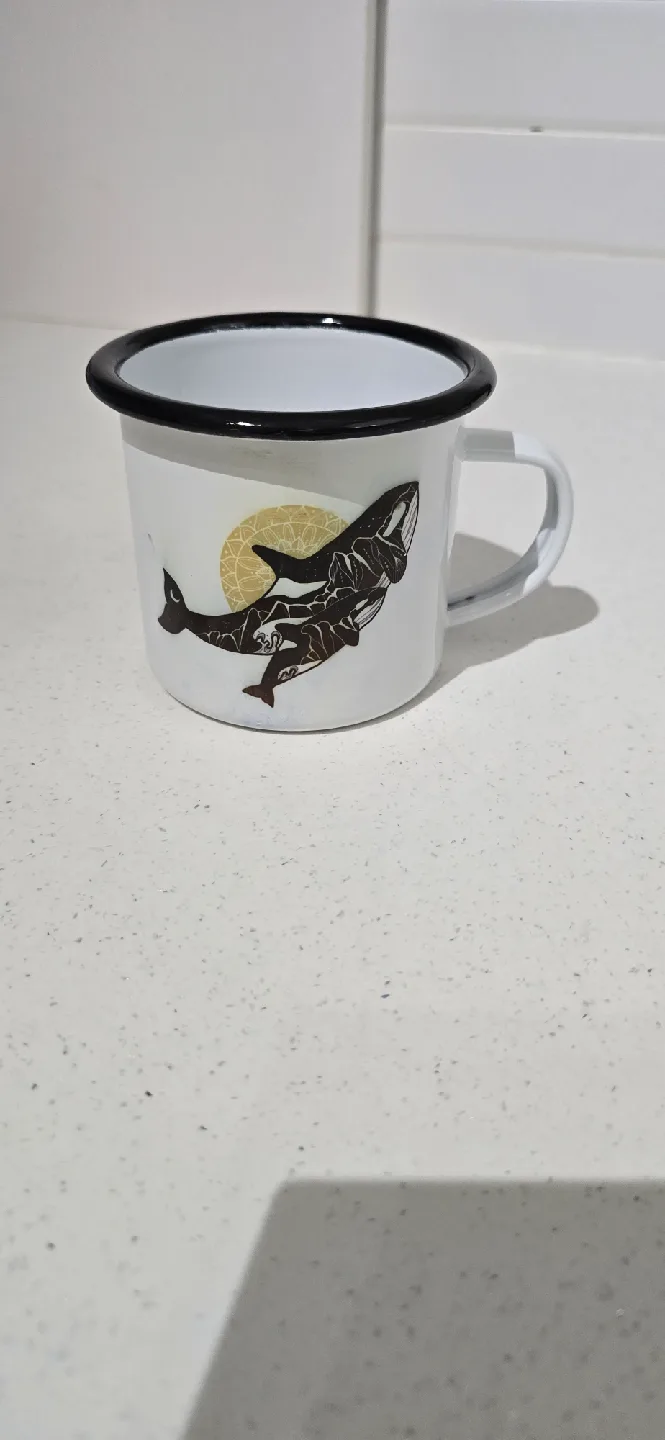 Enamel Mug with Whale Design thumbnail
