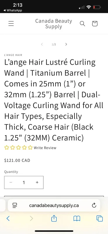 L'ANGE Lustré 32mm Tourmaline Digital Wand - Black image indicator(3)