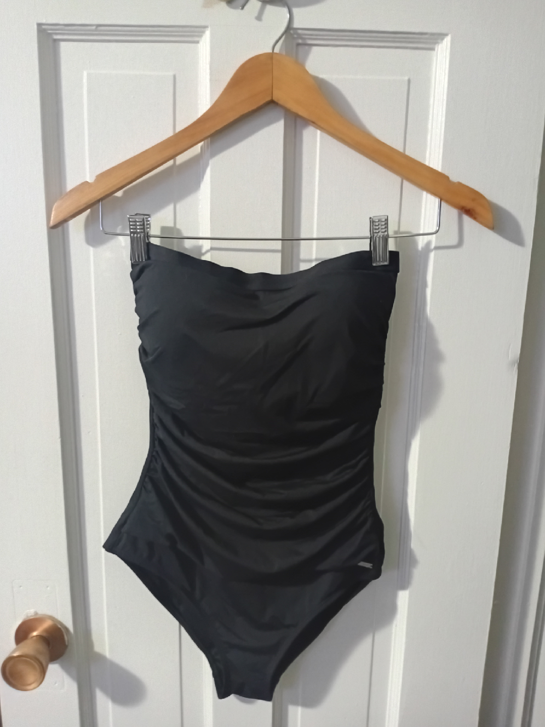 Farwest Black Swimsuit - Bandeau Style