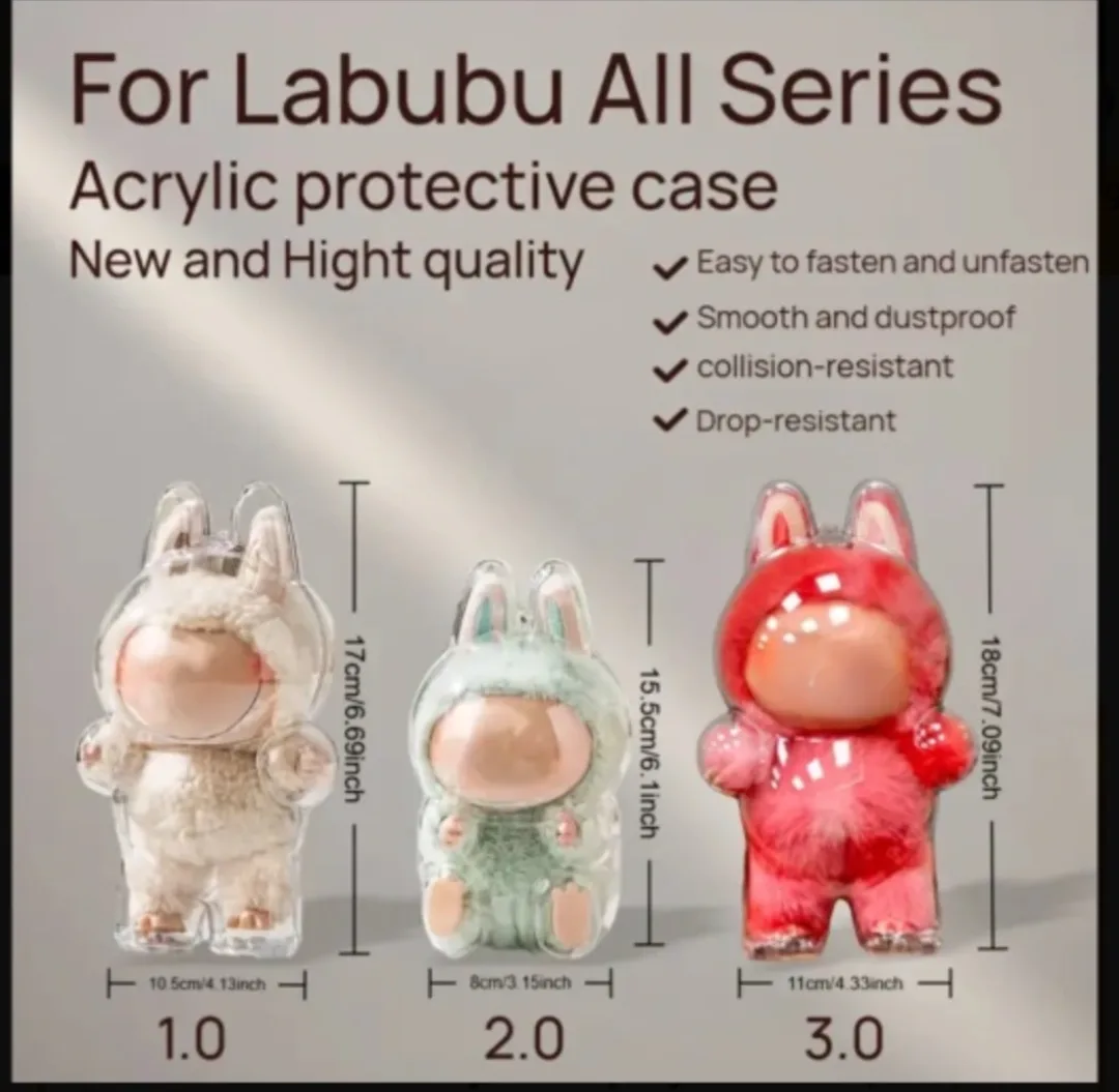 Labubu Doll Acrylic Protective Case - Have a Seat Labubus image indicator(2)
