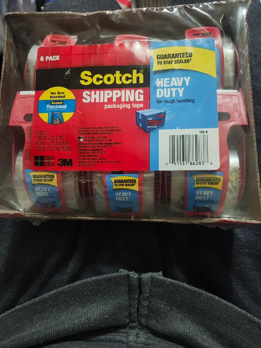 Scotch Heavy Duty Shipping Packaging Tape - 6 Rolls thumbnail