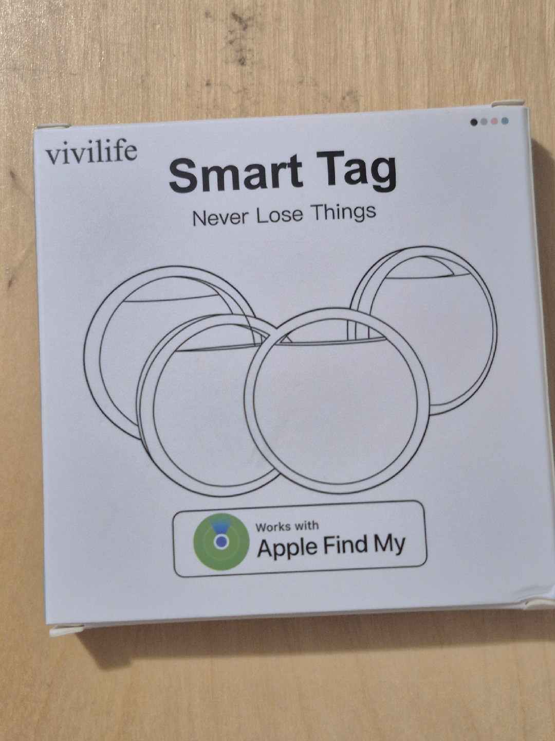 BNIB)4 Pack Smart Tag Vivilife IPhone Never Lose Things!