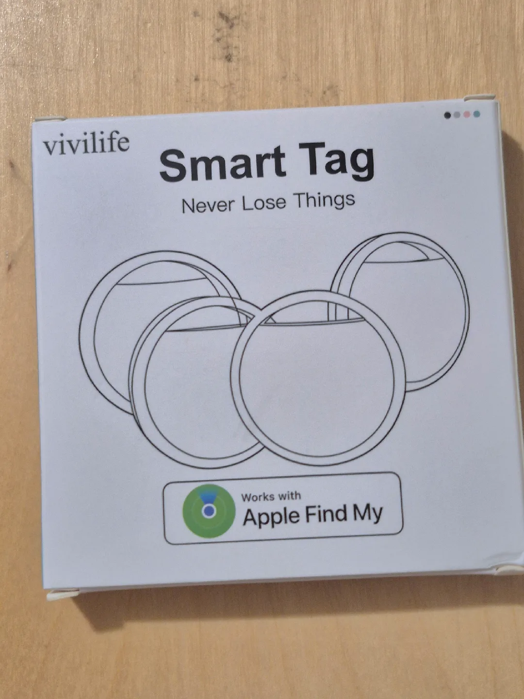BNIB)4 Pack Smart Tag Vivilife IPhone Never Lose Things!