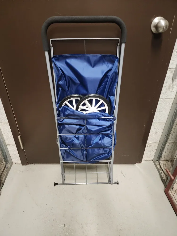 Blue Folding Shopping Cart thumbnail