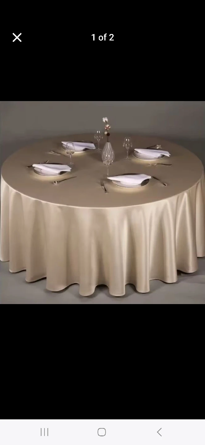 Round Champagne Tablecloth