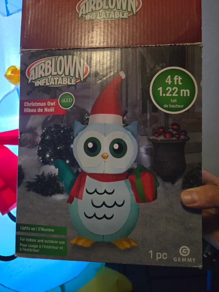 UPGRADED LED christmas inflatable owl image indicator(3)