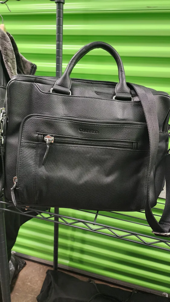 Calvin Klein Black Leather Briefcase image indicator(2)