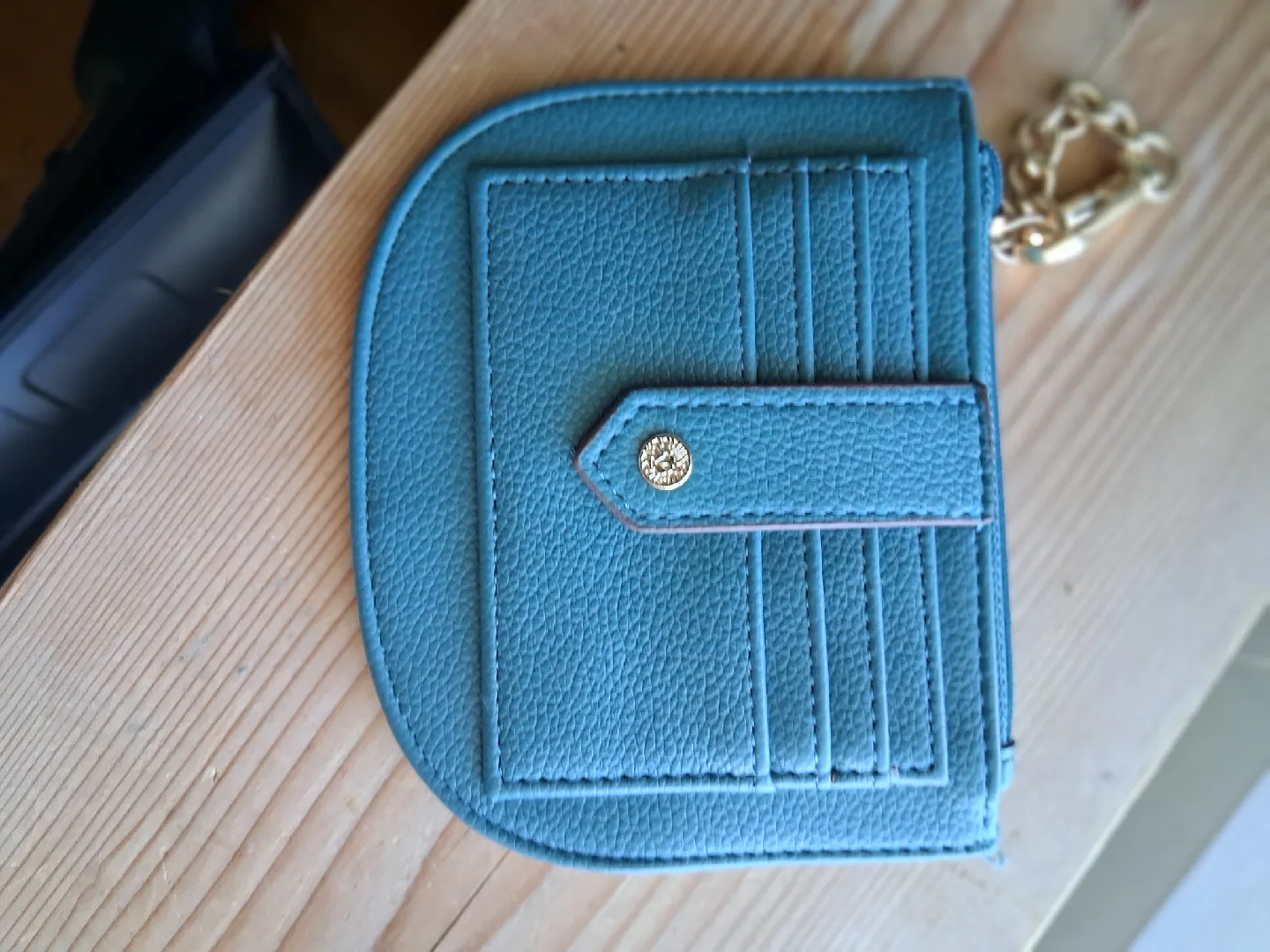 Anne Klein Teal Card Holder Wallet thumbnail