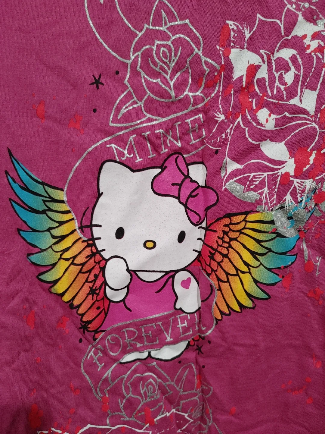 🧡NEW HELLO KITTY,  MINE FOREVER T-SHIRT WOMENS SIZE L image indicator(2)
