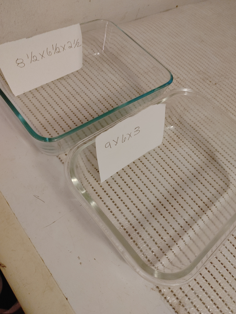 Two Glass Baking Dishes - 8.5"x6.5" & 9"x6"