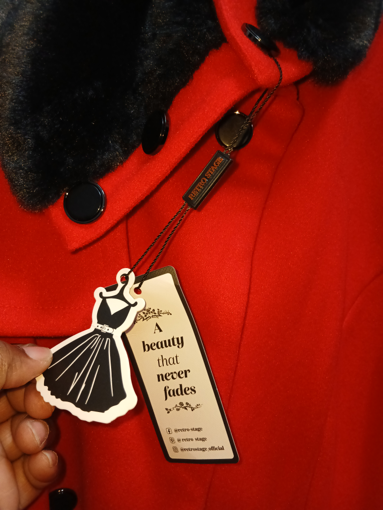 Retro Stage Red Coat - Size XL - photo 2