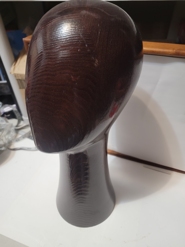 Wooden Mannequin Head - Dark Brown - photo 2