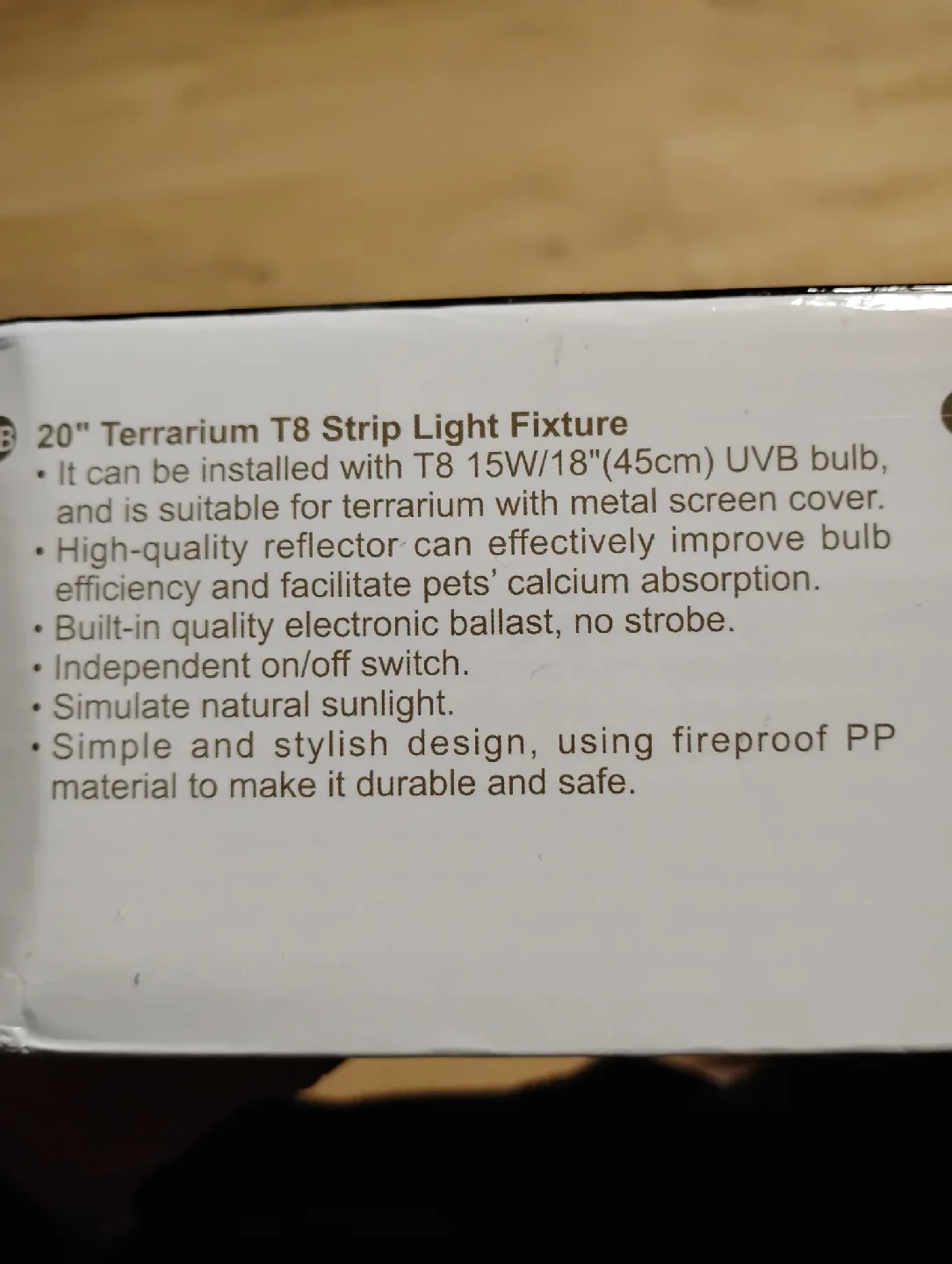 Repti-Zoo 20" Terrarium T8 Strip Light Fixture image indicator(6)