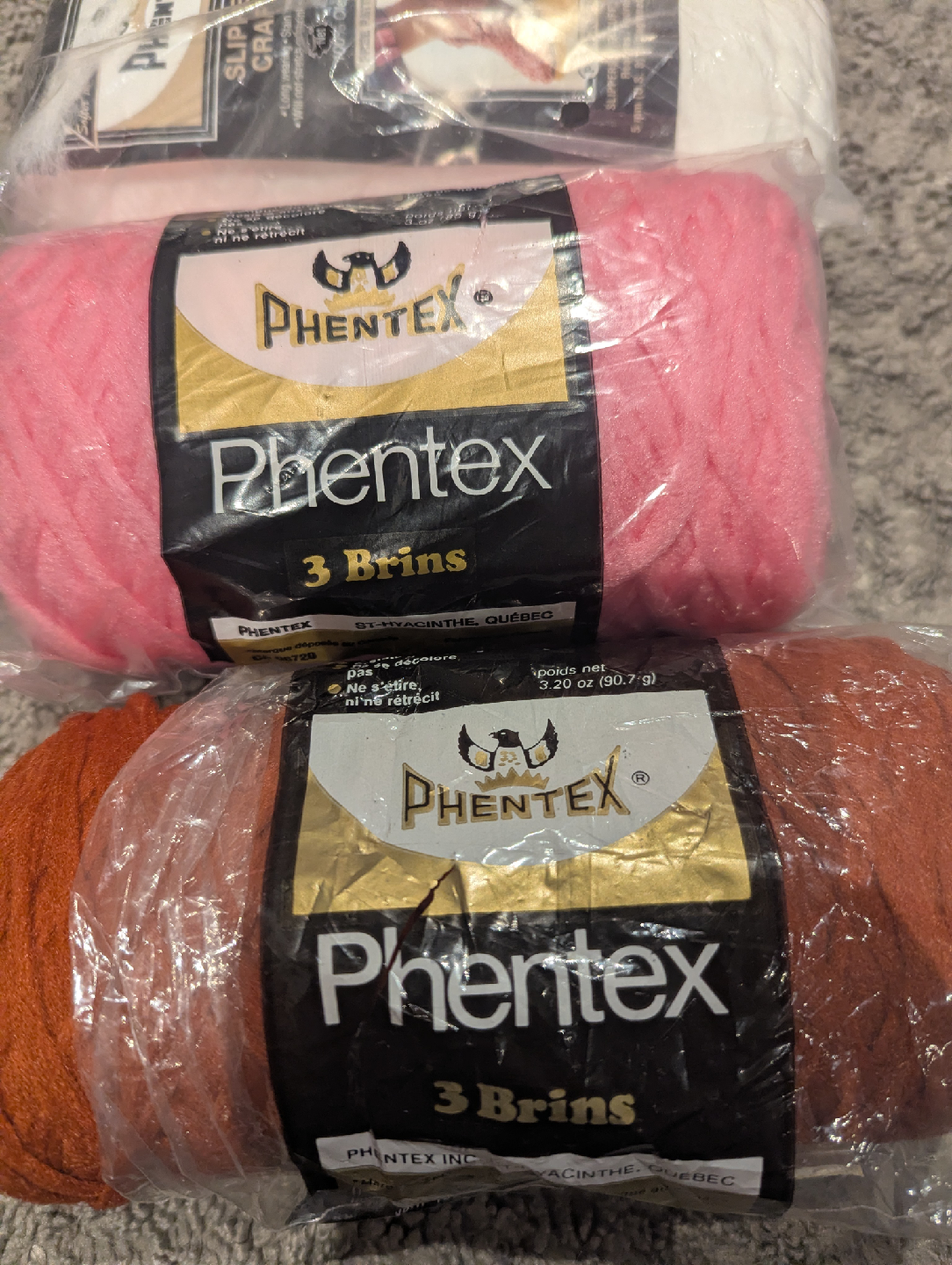 Phentex 3 Brins Yarn - Pink, White, Orange - photo 2