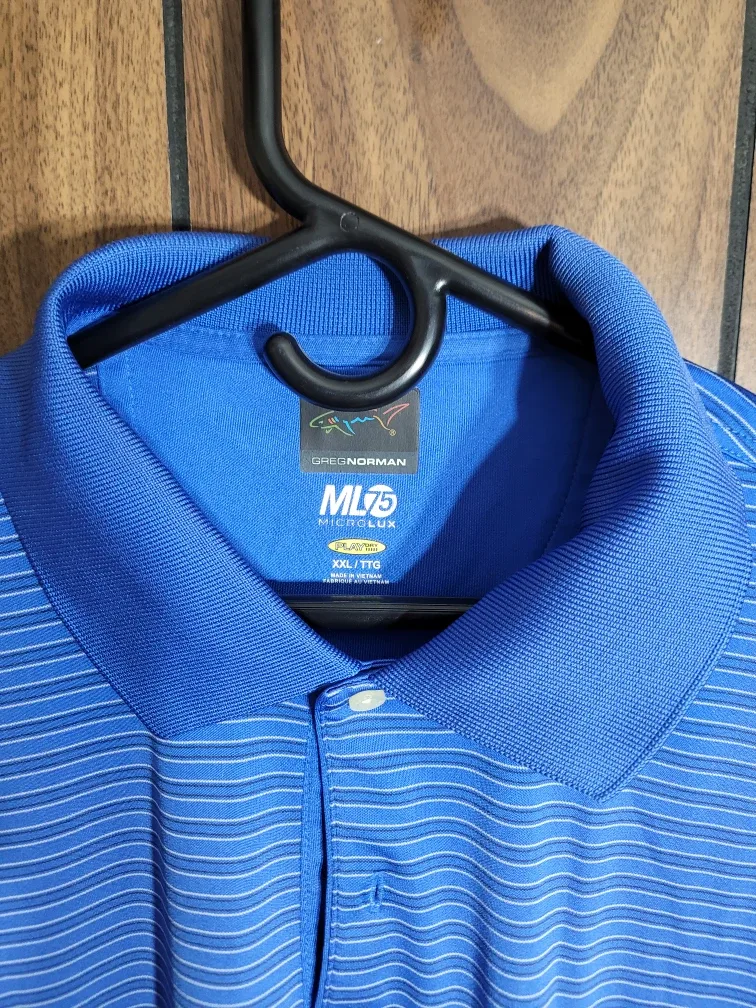 Greg Norman ML75 XXL Golf Polo Shirt - Blue image indicator(3)