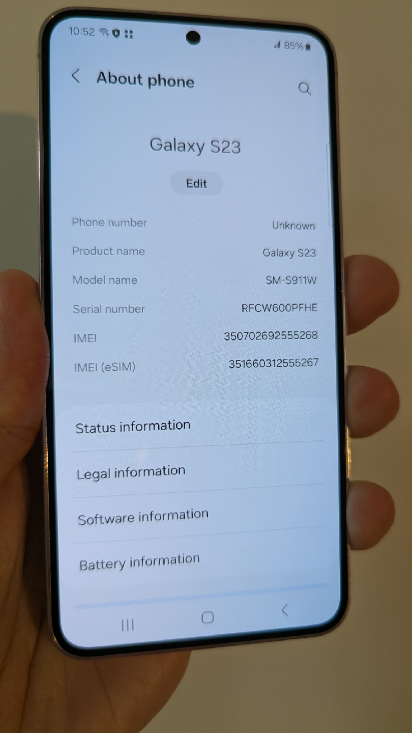 Samsung Galaxy S23 - Lavender / Baby Pink