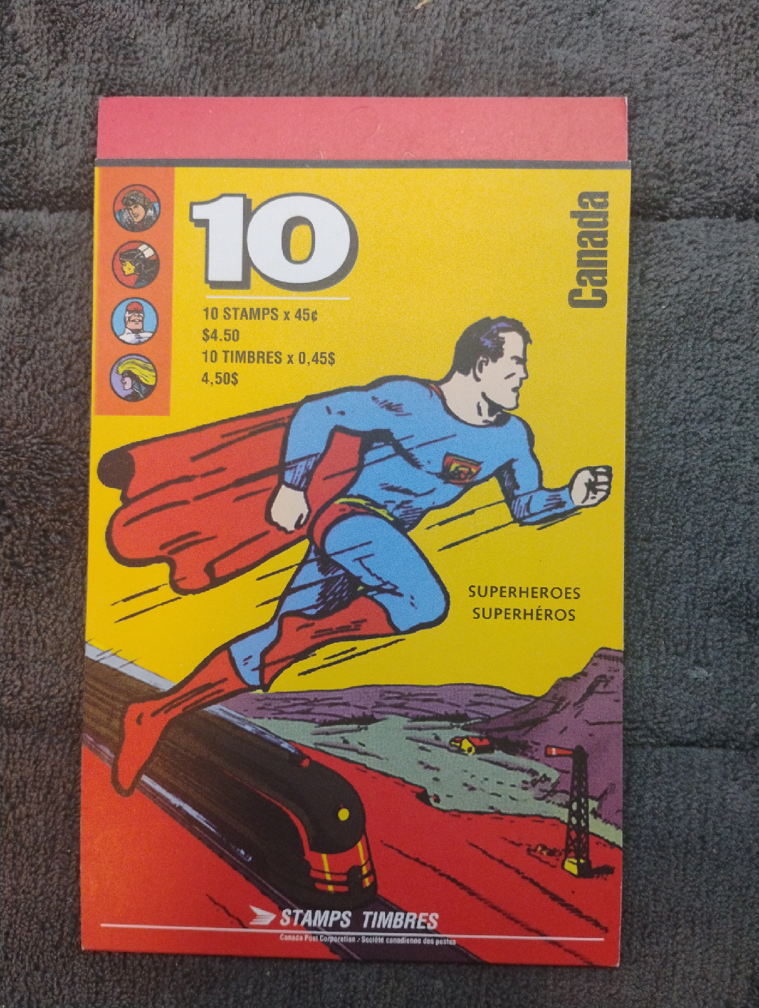 Canada Post Superman Superhero Stamps